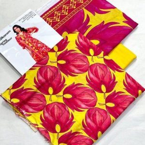 Alkaram 3pc Printed Lawn