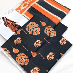 Alkaram 3pc Printed Lawn