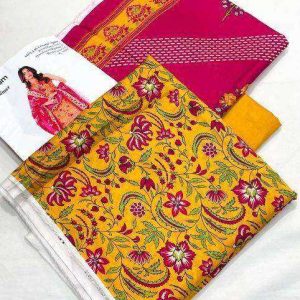 Alkaram 3pc Printed Lawn