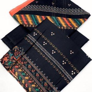 E. By eman 3pc Printed Lawn