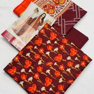 Zesh Printed 3pc Lawn