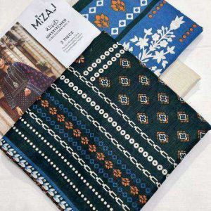 Mizaj Printed 3pc Khaddar